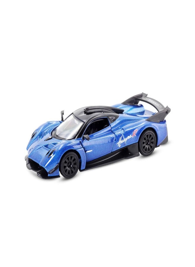 Rmz City 5 Inch Die Cast Pagani Huayra R Toy Car 1:39 Scale Model | Licensed Collectible Vehicle with Opening Doors & Pullback Action | International Series for Kids & Car Lovers | Blue - Image 1